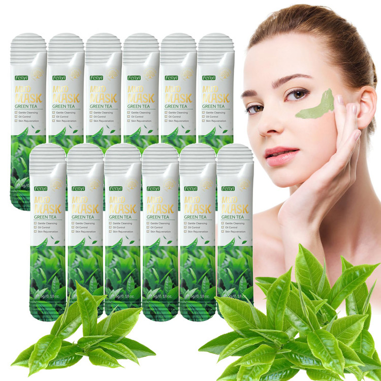 ماسک ساشهای چای سبز، جلبک دریایی و خاک رس فنی Fenyi مناسب پوست چرب و مستعد جوش
